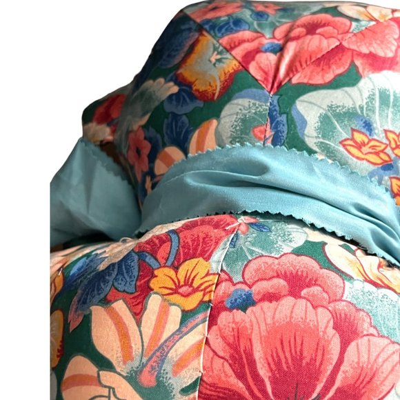 Vtg Shabby Chic Floral Teddy Bear Large. 17" h x 18" w - Picture 12 of 13